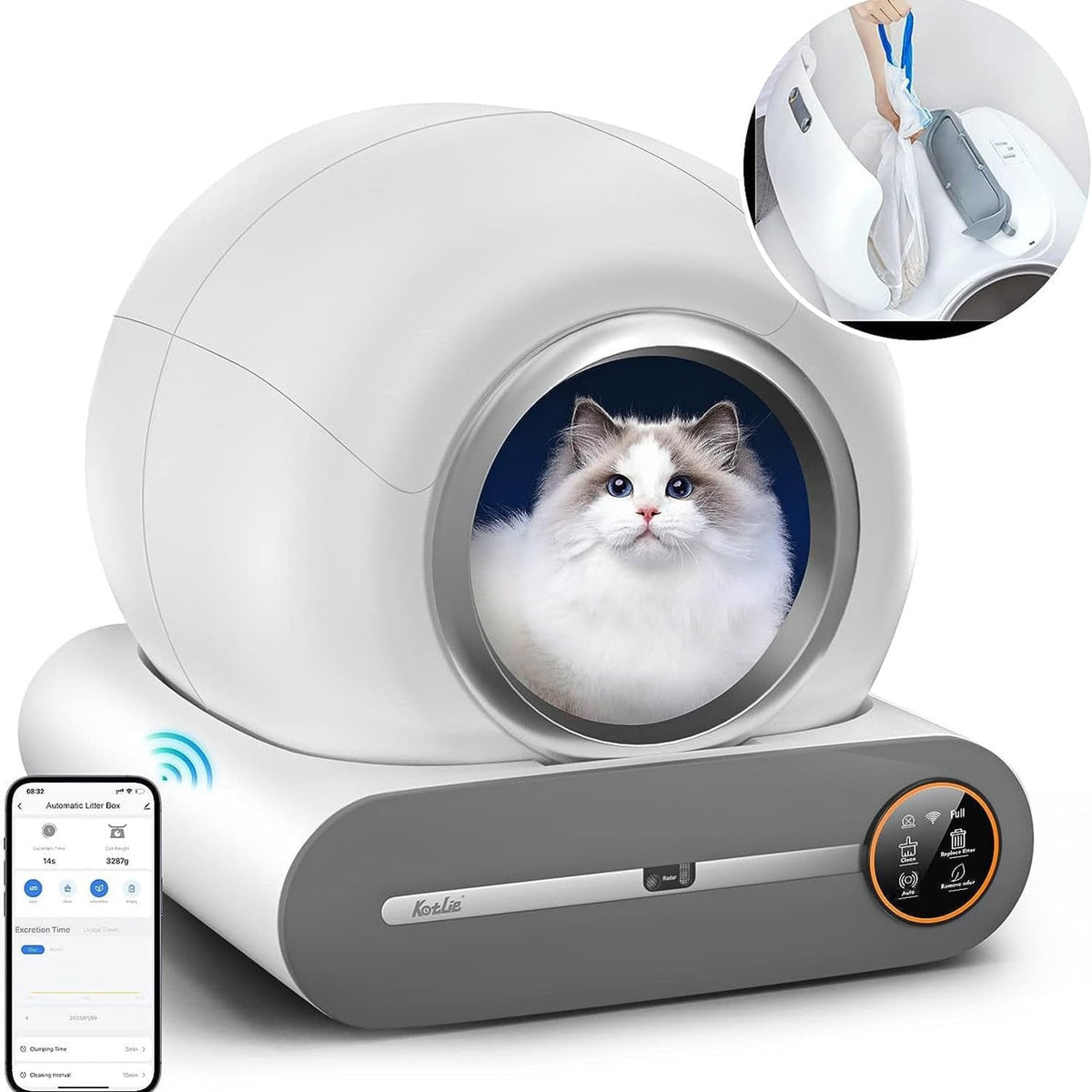 🐾 CATCLEAN PRO 360 | ARENERO INTELIGENTE AUTOLIMPIABLE PARA GATOS 🐱✨