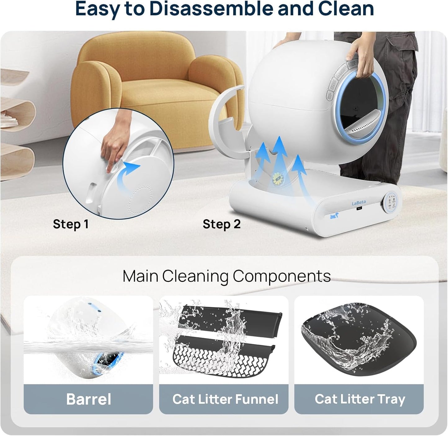 🐾 ARENERO AUTOMÁTICO PARA GATOS 🐱✨ – MANTÉN SU ESPACIO SIEMPRE LIMPIO 🧼🚀 SIN ESFUERZO 🙌✅