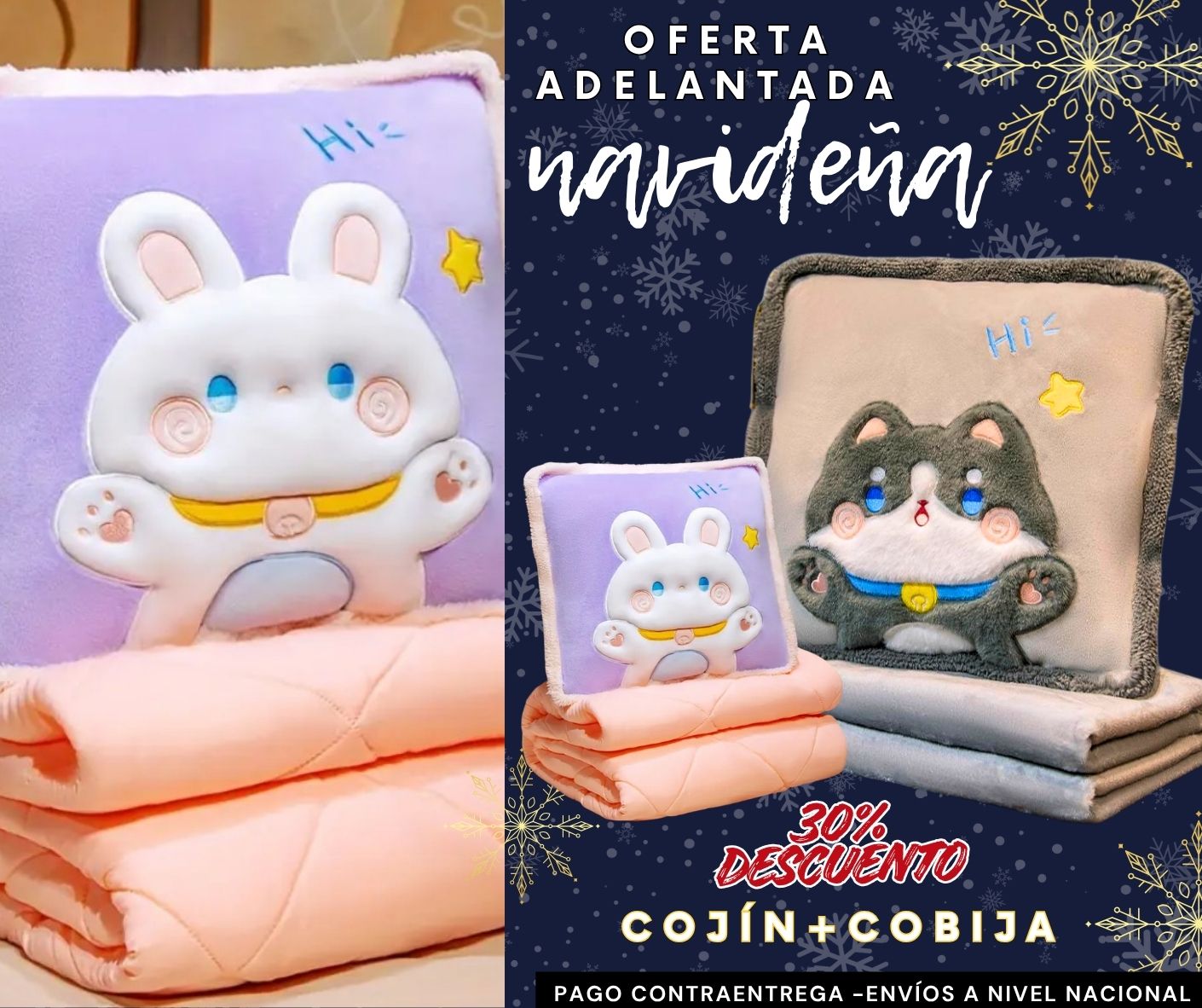đïž ALMOHADA + COBIJA DE NAVIDAD đâš â EL REGALO PERFECTO  đâïž
