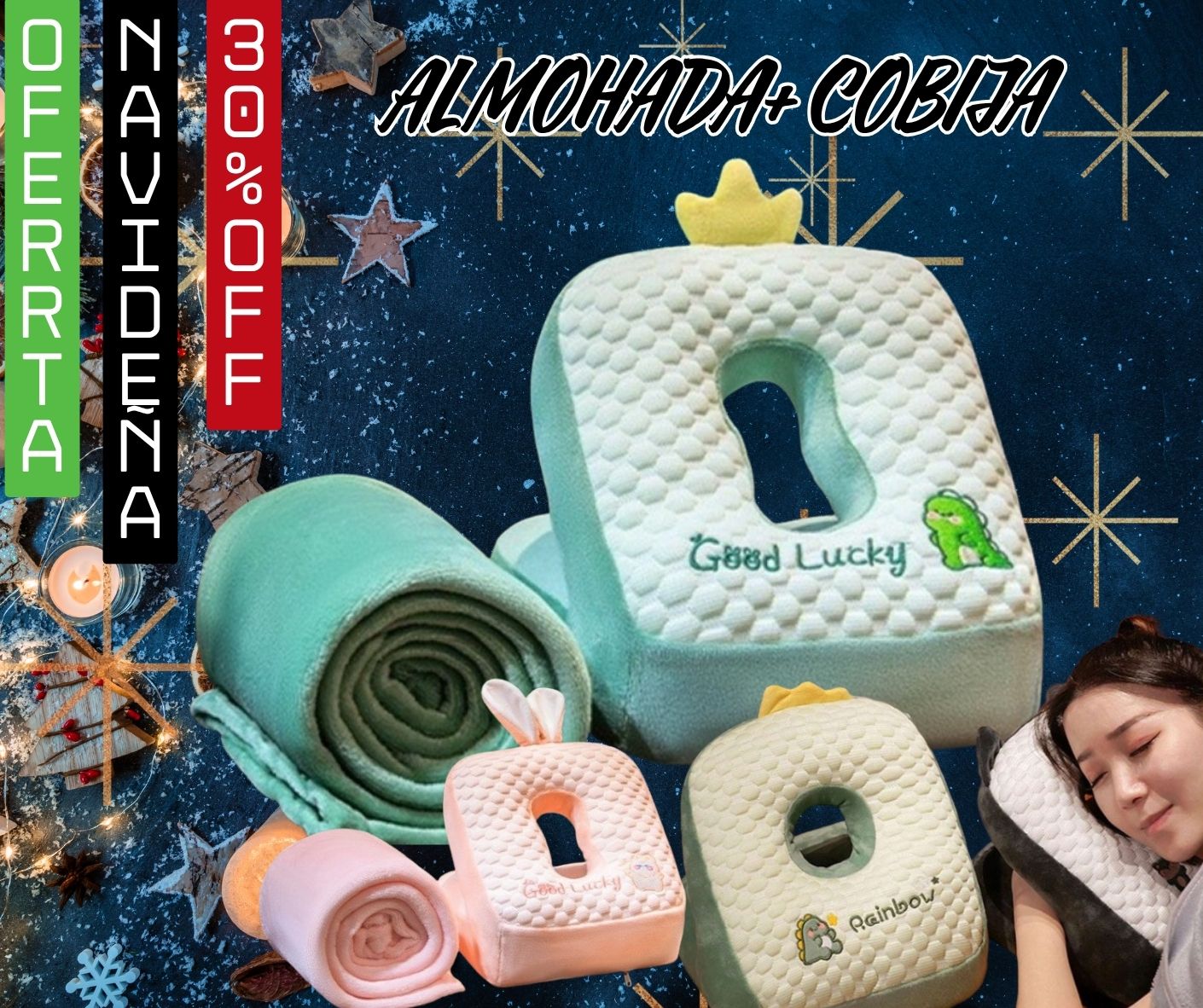 đ REGALO DE NAVIDAD LLENO DE CONFORT â MANTA, COJĂN Y ALMOHADA EN UNO đ«đ
