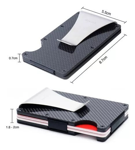 TARJETERO PREMIUM FIBRA CARBONO: SEGURIDAD, DURABILIDAD Y ESTILO EN UN DISEĂO COMPACTO Y FUNCIONAL đłđ - GRAVIFLY CO SAS