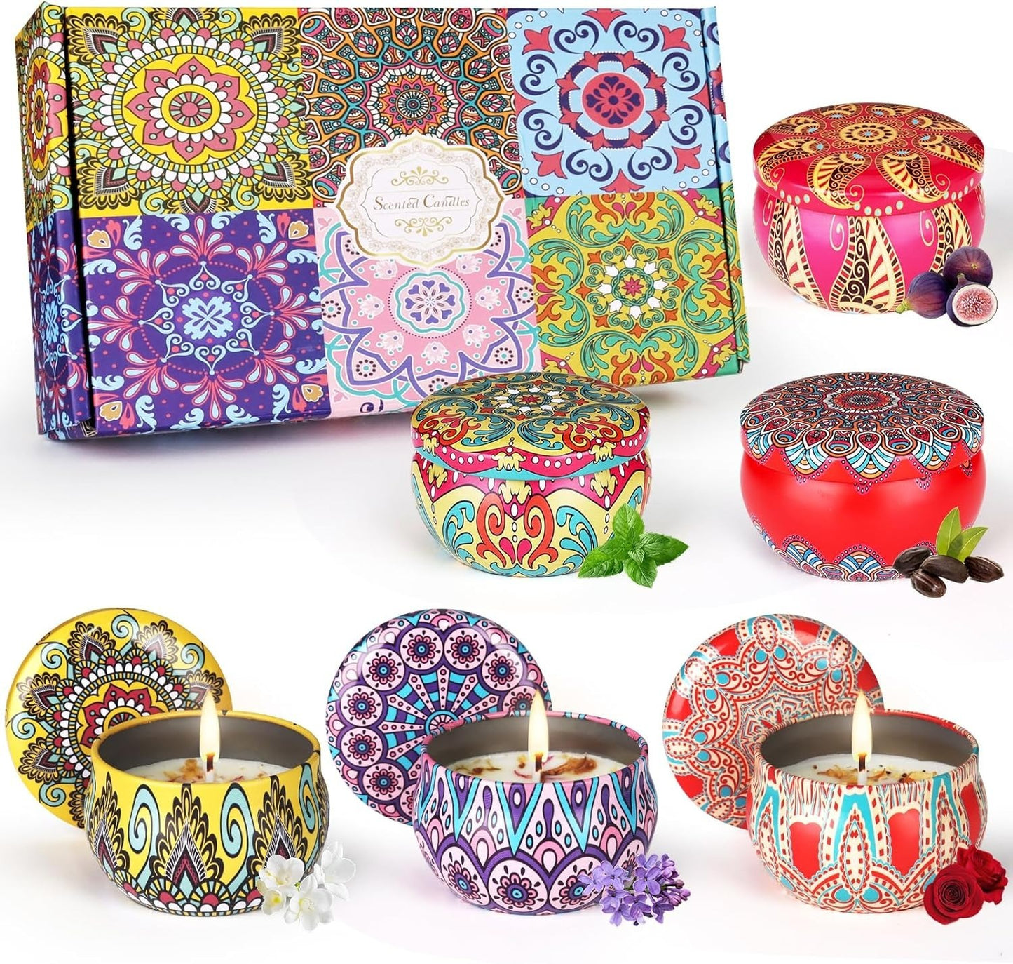 🌸💫 SET DE 6 VELAS AROMÁTICAS – AMBIENTE RELAJANTE Y ARMONIOSO, CADA VELA UNA MAGIA DIFERENTE! 🕯️🌟 - GRAVIFLY CO SAS