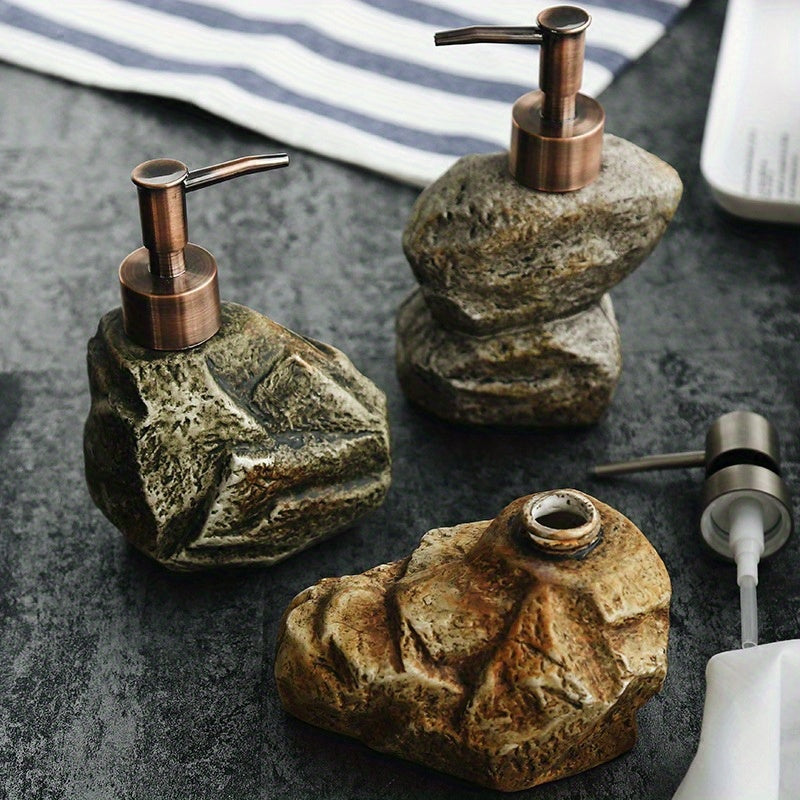 1pieza Dispensador de jabón de mosaico de cerámica retro, no eléctrico, libre de ftalatos, autosoportante, para baño de hotel, ducha.