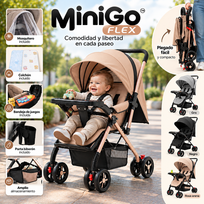 Mini Go Flex |Coche Paseador Plegable para Bebé con Parasol