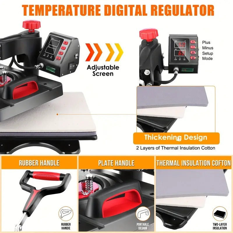 🔥 SUBLIMADORA MULTIFUNCIONAL 8 EN 1 – PRECISIÓN Y VERSATILIDAD EN CADA IMPRESIÓN 🎨✨
