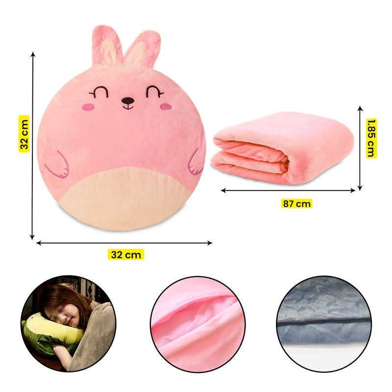 ALMOHADA COBIJA 🧣 MULTIFUNCIONAL ✨ 3 EN 1 – DESCANSO 🛋️, CALOR 🌙 Y COMODIDAD