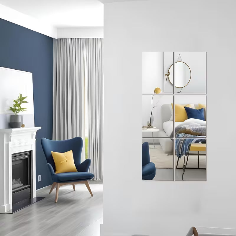 ESPEJO ADHESIVO x 10 UNIDADES DECORATIVO: TRANSFORMA TU ESPACIO CON ELEGANCIA Y MODERNIDAD 🪞✨
