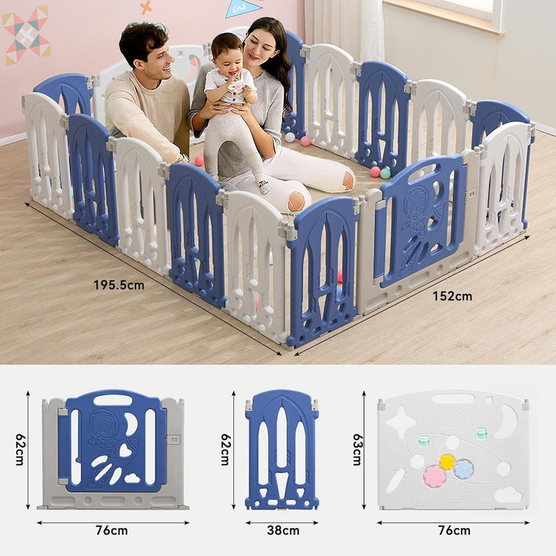 🌟 CORRAL INFANTIL PLEGABLE Y SEGURO 👶💙 – EL ESPACIO PERFECTO PARA JUGAR, CRECER Y EXPLORAR EN CASA 🏡✨