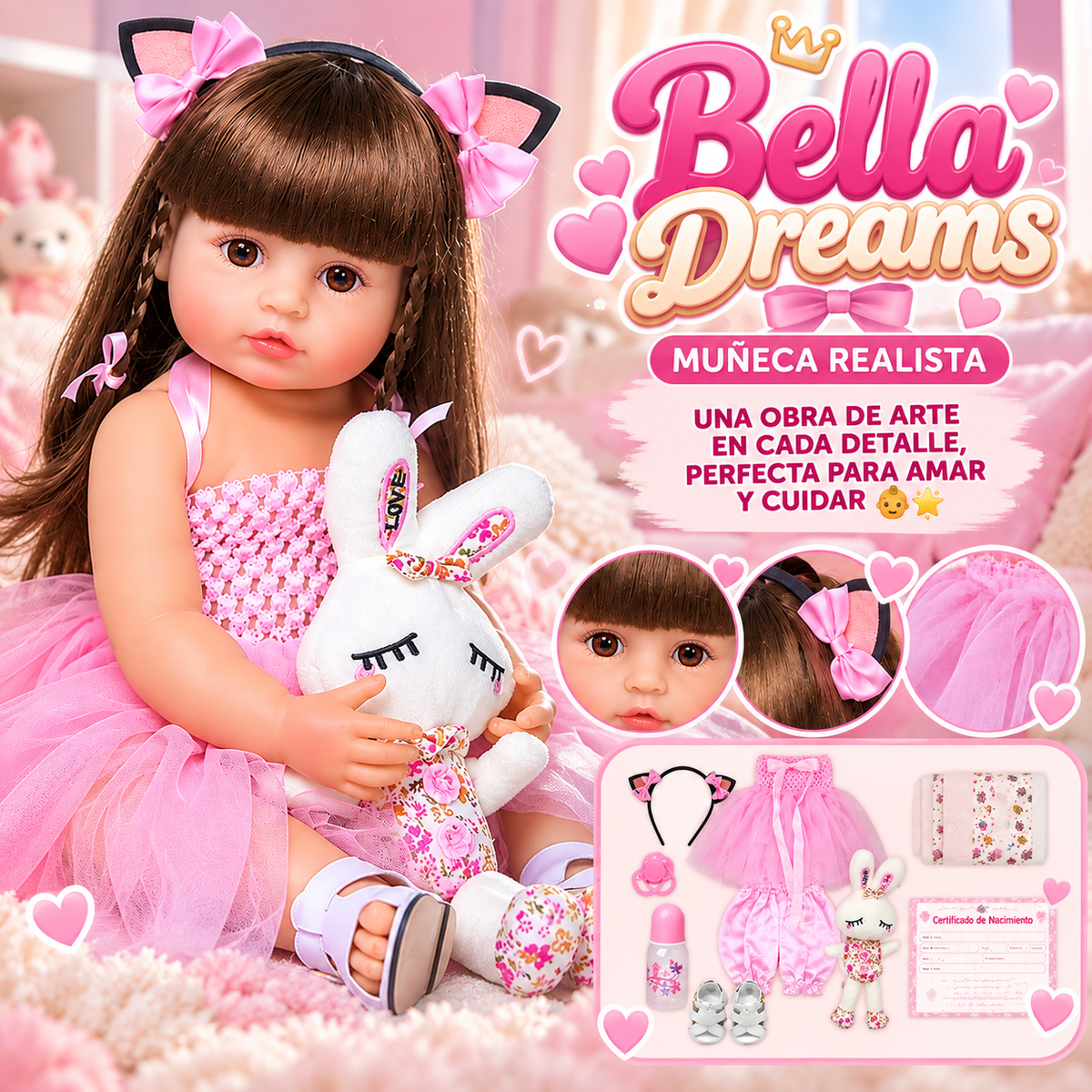 💕 BELLA DREAMS MUÑECA REALISTA REBORN| UNA OBRA DE ARTE EN CADA DETALLE, PERFECTA PARA AMAR Y CUIDAR 👶🌟