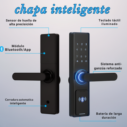Cerradura Inteligente Premium Chapa con huella Dactilar y codigo