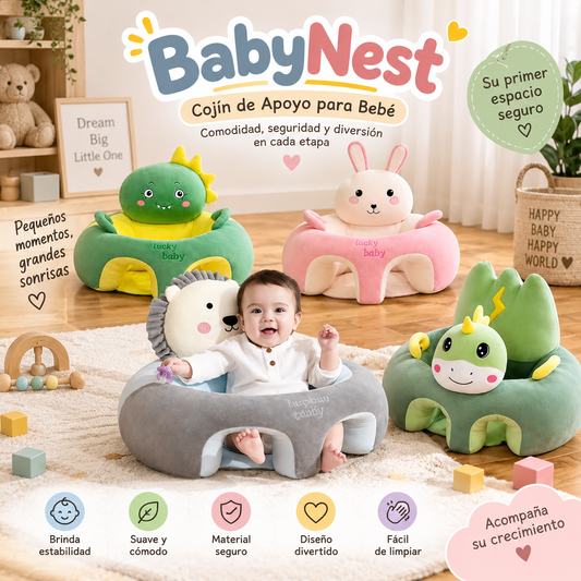 🧸💖 BabyNest – Cojín de Apoyo para Bebé