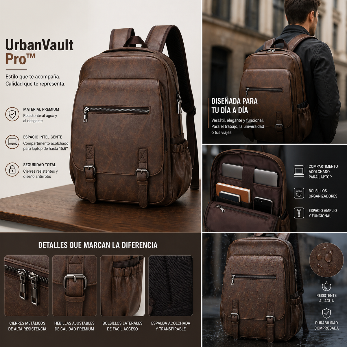 UrbanVault Pro™ | Mochila De Lujo De Alta Calidad