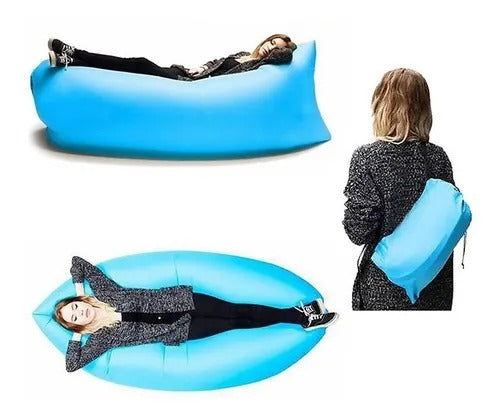 🌬️💨 SOFÁ INFLABLE PORTÁTIL – DESCANSO DONDE QUIERAS 🛋️