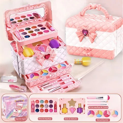 👧💅 KIT DE MAQUILLAJE PARA NIÑA: ¡LA MANERA MÁS DIVERTIDA DE JUGAR Y SENTIRTE COMO UNA PRINCESA! 🎀💖