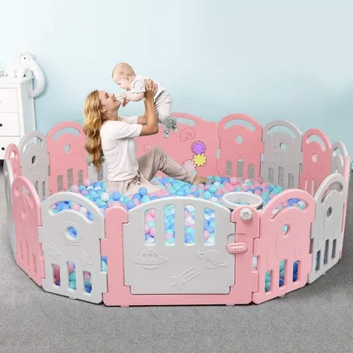 🌟 CORRAL INFANTIL PLEGABLE Y SEGURO 👶💙 – EL ESPACIO PERFECTO PARA JUGAR, CRECER Y EXPLORAR EN CASA 🏡✨