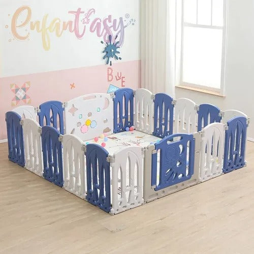 🌟 CORRAL INFANTIL PLEGABLE Y SEGURO 👶💙 – EL ESPACIO PERFECTO PARA JUGAR, CRECER Y EXPLORAR EN CASA 🏡✨