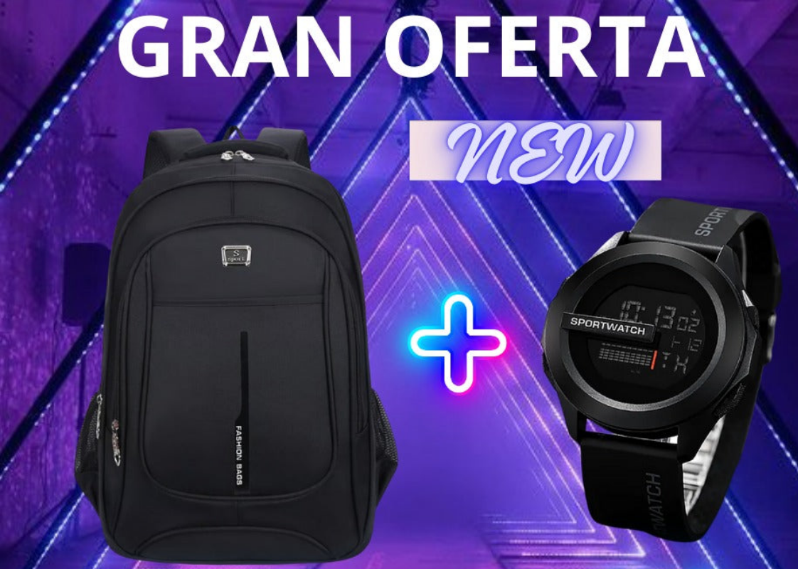 "COMBO EXCLUSIVO:  RELOJ SPORTWATCH Y BOLSO FASHION  UN ESTILO ÚNICO🎒⌚" - GRAVIFLY CO SAS 