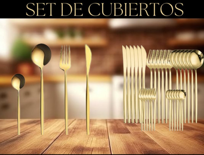 🍴SET DE CUBIERTOS PREMIUM: BRILLO Y DURABILIDAD EN CADA PIEZA 🍽️✨ - GRAVIFLY CO SAS 