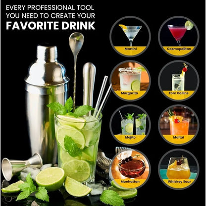 🍹 KIT DE COCTELERÍA PROFESIONAL – TODO PARA EL PERFECTO CÓCTEL 🍸