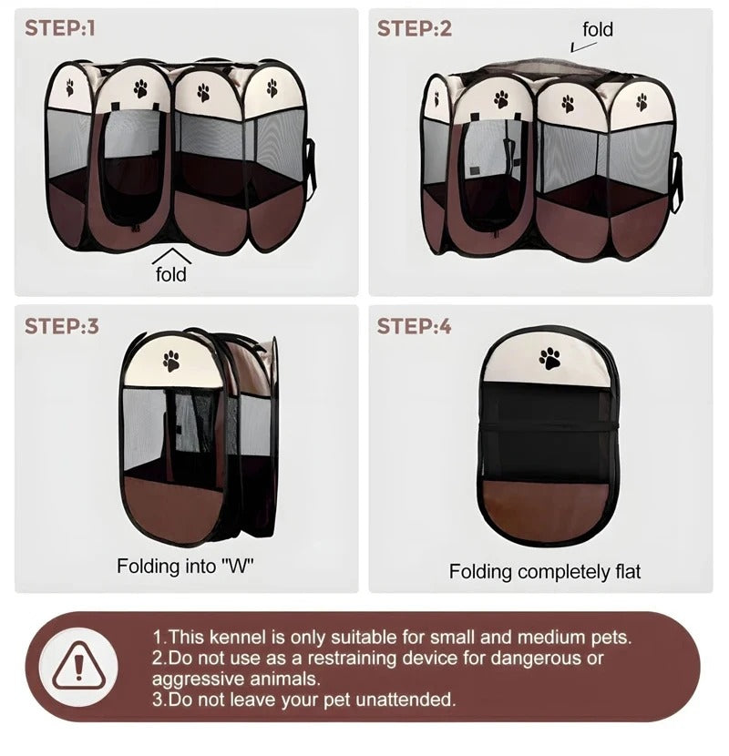 CORRAL PLEGABLE MULTIFUNCIONAL 🐾✨ FÁCIL DE ARMAR, PLEGAR Y TRANSPORTAR