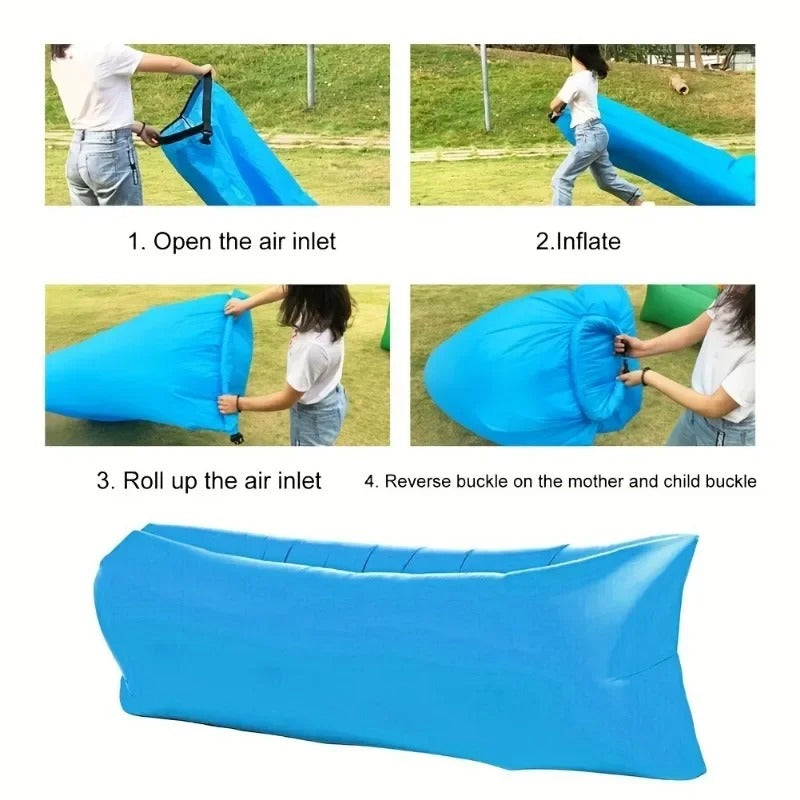 🌬️💨 SOFÁ INFLABLE PORTÁTIL – DESCANSO DONDE QUIERAS 🛋️