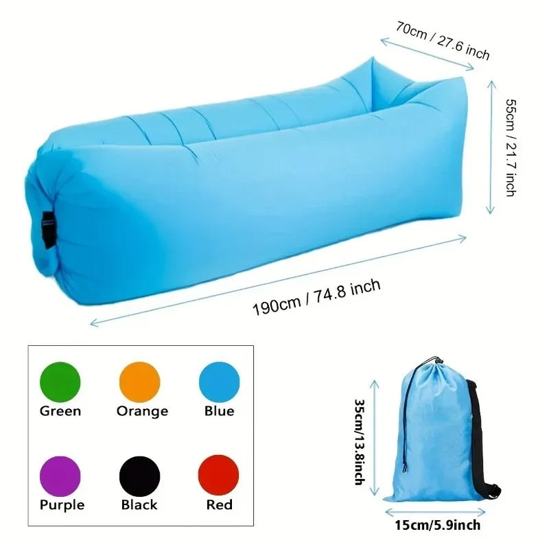 🌬️💨 SOFÁ INFLABLE PORTÁTIL – DESCANSO DONDE QUIERAS 🛋️