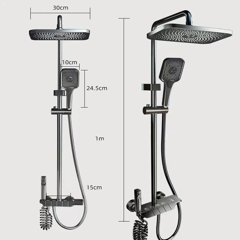 🚿 DUCHA PREMIUM ✨ CON DISEÑO CONTEMPORÁNEO 🖤 Y FUNCIONES AVANZADAS 💡💦