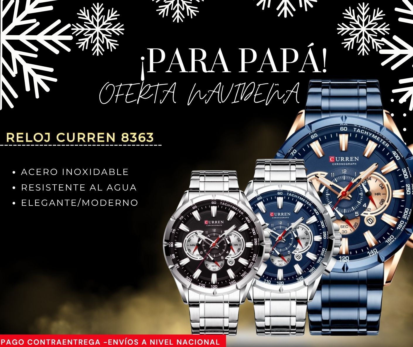 💫 RELOJ CURREN 8363 – EL DETALLE NAVIDEÑO QUE ENALTECE TU ESTILO 💼🎁