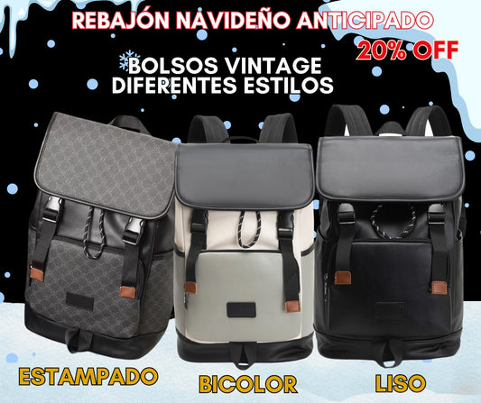 ESTA NAVIDAD, REGALA ESTILO Y COMODIDAD – BOLSO MOCHILA VINTAGE PREMIUM ✨