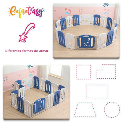 🌟 CORRAL INFANTIL PLEGABLE Y SEGURO 👶💙 – EL ESPACIO PERFECTO PARA JUGAR, CRECER Y EXPLORAR EN CASA 🏡✨