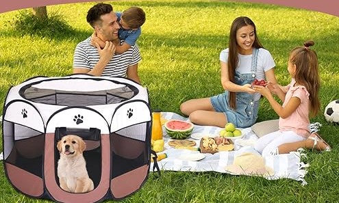 CORRAL PLEGABLE MULTIFUNCIONAL 🐾✨ FÁCIL DE ARMAR, PLEGAR Y TRANSPORTAR