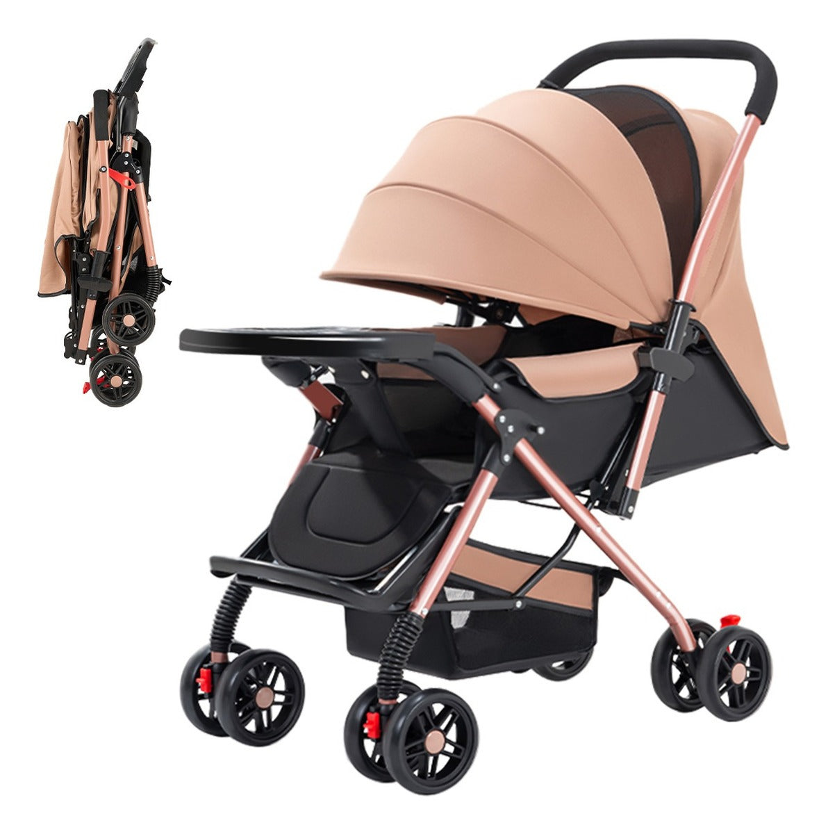 | Coche Paseador Plegable para Bebé con Parasol