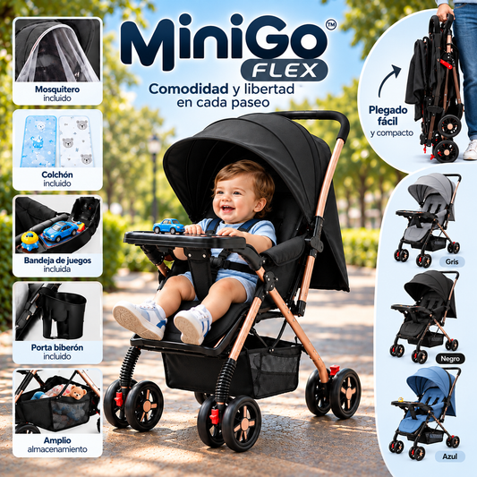 Mini Go Flex |Coche Paseador Plegable para Bebé con Parasol
