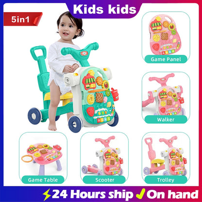 🚼 CAMINADOR MUSICAL PARA BEBÉ 3 EN 1: ¡LO MEJOR PARA SUS PRIMEROS PASOS! 👣💫