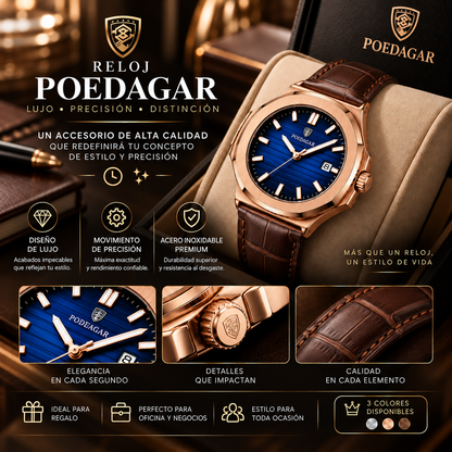 RELOJ POEDAGAR: UN ACCESORIO DE ALTA CALIDAD QUE REDEFINIRÁ TU CONCEPTO DE ESTILO Y PRECISIÓN ⏱️✨