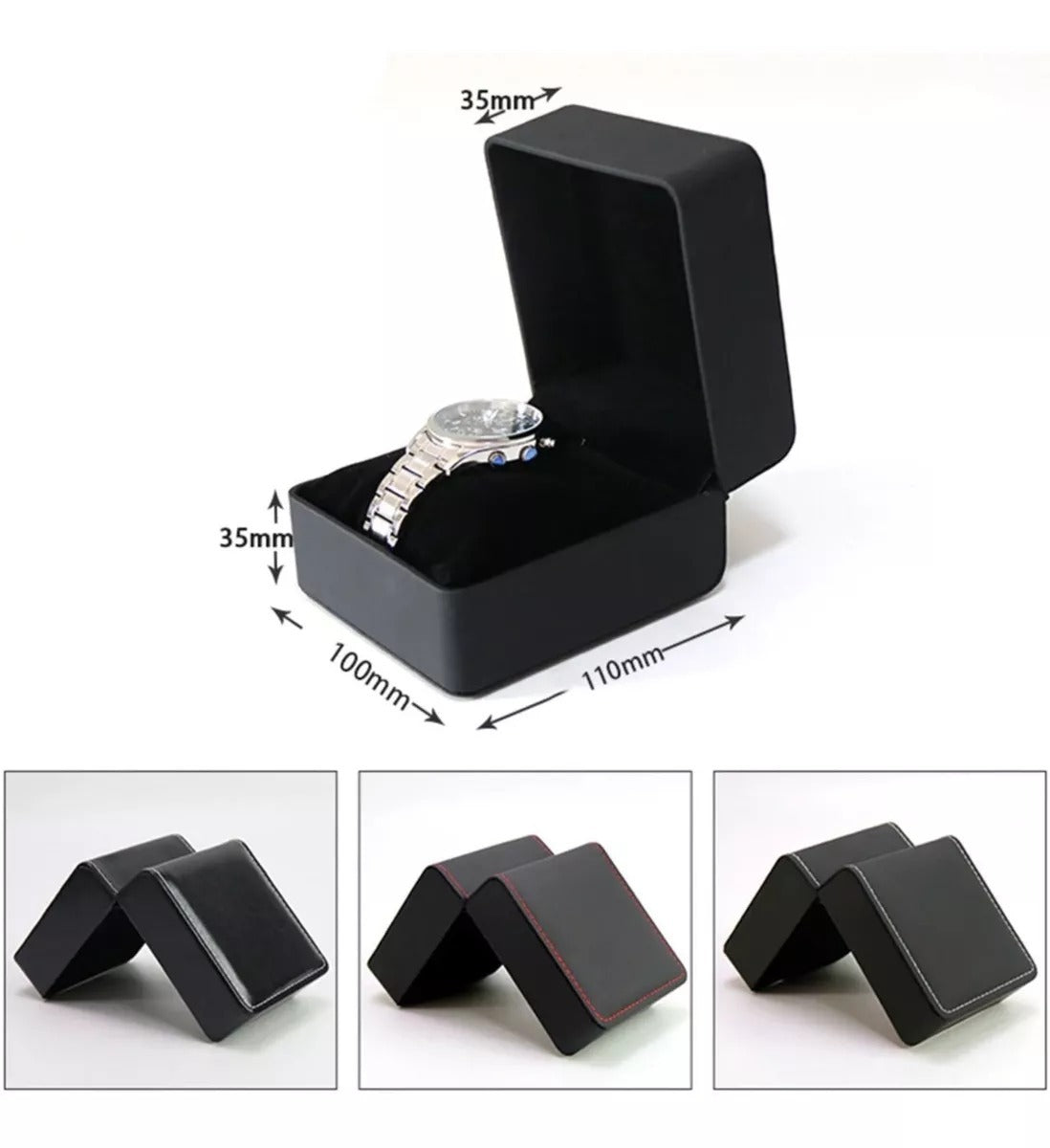 🎩✨CAJA ESTUCHE PARA RELOJ DE LUJO EN CUERO: ELEGANCIA Y SEGURIDAD EN UN SOLO ESTUCHE PARA TU RELOJ ⌚🖤.