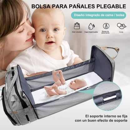 🚼🍼PAÑALERA BEBÉ TIPO CUNA PORTÁTIL 3 EN 1: COMODIDAD, SEGURIDAD Y VERSATILIDAD PARA TU BEBÉ EN CUALQUIER LUGAR 🍼🛏️ - GRAVIFLY CO SAS 