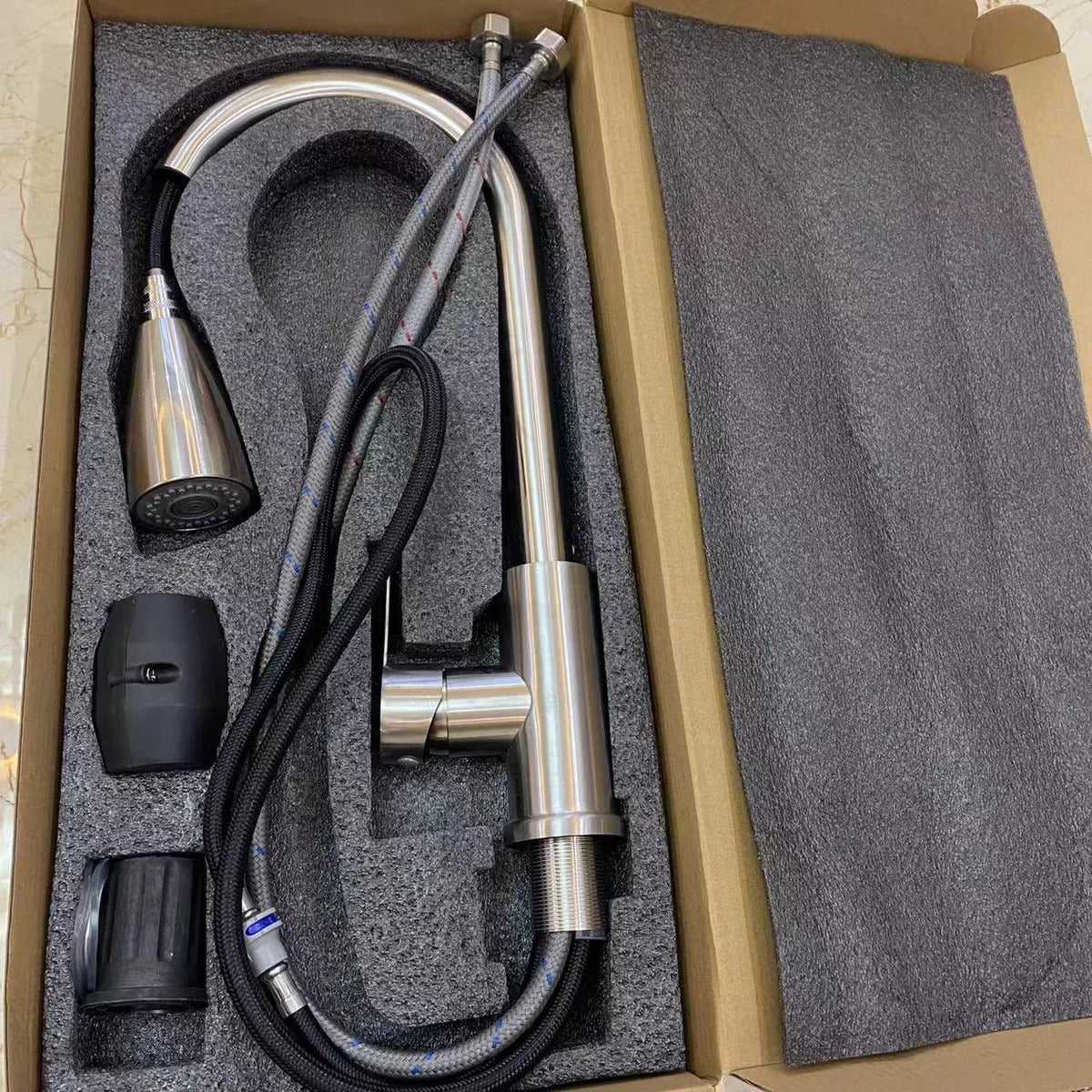 🚰GRIFERÍA LAVAPLATOS EXTRAÍBLE DE LUJO: MODERNIZA TU COCINA CON ESTILO Y VERSATILIDAD ✨👨‍🍳.