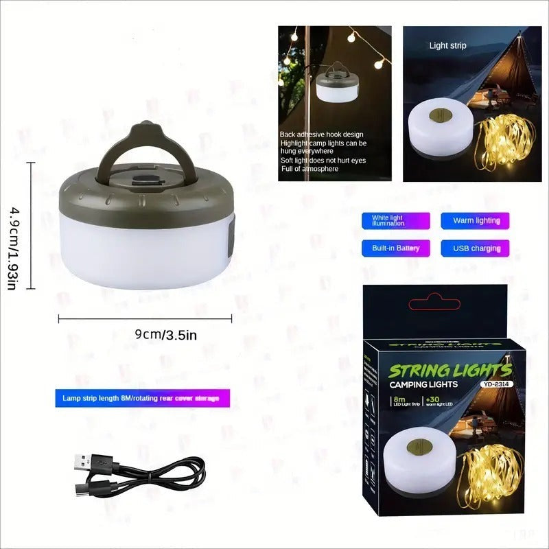 ✨🌲 LÁMPARA DE CAMPING MULTIFUNCIONAL – LA LUZ IDEAL PARA CADA AVENTURA. ¡HAZ QUE TU CAMPAMENTO BRILLE EN LA NATURALEZA! 🔥💡 - GRAVIFLY CO SAS 