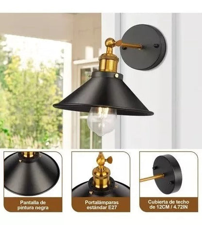 💡 LÁMPARA DE PARED VINTAGE ✨ COMBINA ELEGANCIA Y FUNCIONALIDAD PARA UNA DECORACIÓN PERFECTA 🏠 - GRAVIFLY CO SAS 