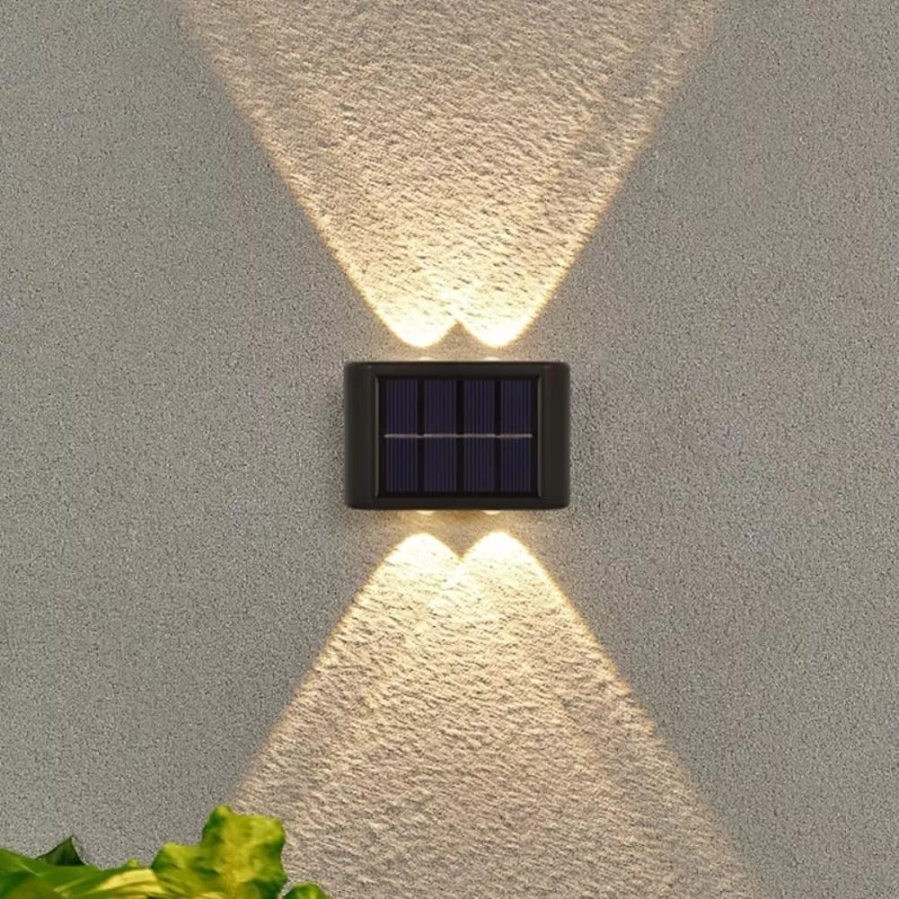 🔋🌅LÁMPARA DE PARED SOLAR LED: DALE UN TOQUE MODERNO Y SOSTENIBLE A TU EXTERIOR CON LUZ SOLAR 🌞💡.