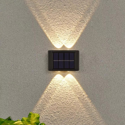 🔋🌅LÁMPARA DE PARED SOLAR LED: DALE UN TOQUE MODERNO Y SOSTENIBLE A TU EXTERIOR CON LUZ SOLAR 🌞💡.