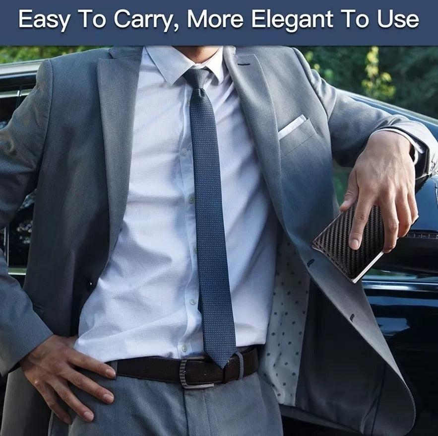 ✨ BILLETERA INTELIGENTE ANTI RFID🔐 DISEÑO MODERNO, SEGURO Y AUTOMÁTICO PARA MAYOR COMODIDAD!  💳.