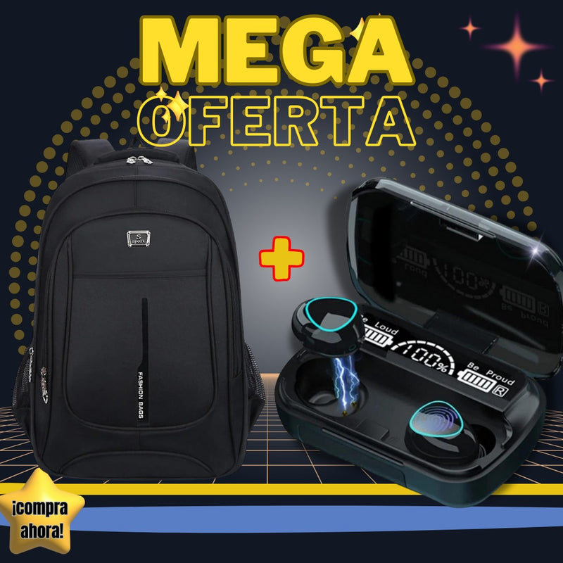 "COMBO BOLSO FASHION Y AUDÍFONOS M10: SIENTE EL RITMO Y LUCE ESPECTACULAR 👜🎶✨" - GRAVIFLY CO SAS 