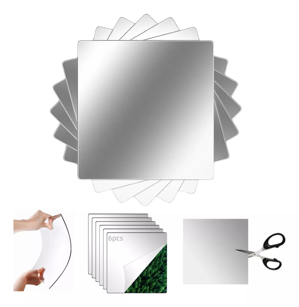 "ESPEJO ADHESIVO UNIDAD DECORATIVO: TRANSFORMA TU ESPACIO CON ELEGANCIA Y MODERNIDAD 🪞✨" - GRAVIFLY CO SAS 