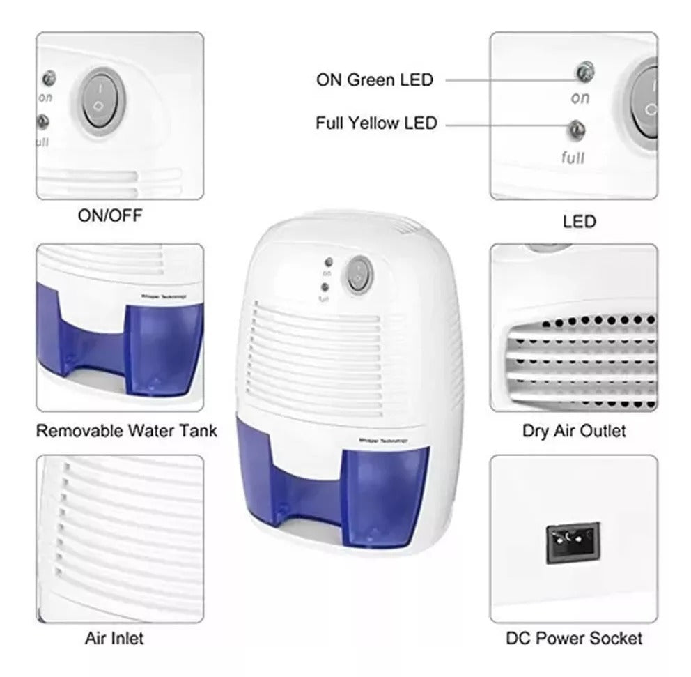 🌀DESHUMIDIFICADOR ABSORBENTE ELÉCTRICO: COMBATE LA HUMEDAD DE MANERA EFICIENTE Y MANTÉN EL AIRE FRESCO EN TU HOGAR 🌬️🔋 - GRAVIFLY CO SAS 