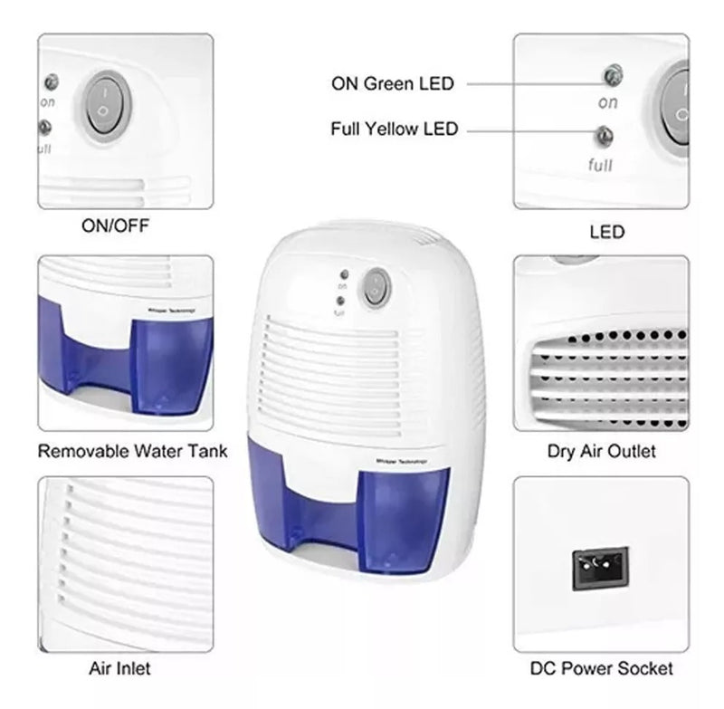 🌀DESHUMIDIFICADOR ABSORBENTE ELÉCTRICO: COMBATE LA HUMEDAD DE MANERA EFICIENTE Y MANTÉN EL AIRE FRESCO EN TU HOGAR 🌬️🔋 - GRAVIFLY CO SAS 