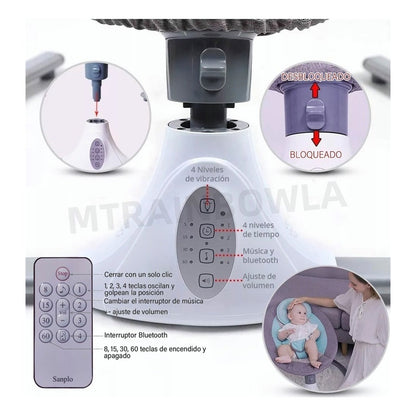 👶🎶 SILLA MECEDORA ELÉCTRICA MUSICAL: RELÁJATE Y DISFRUTA DE UNA EXPERIENCIA ÚNICA PARA TU BEBÉ 🌟 - GRAVIFLY CO SAS 