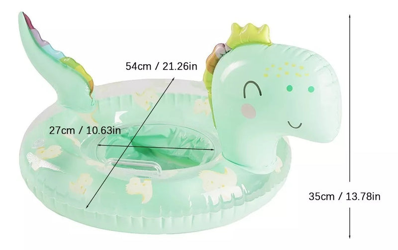 🦕  FLOTADOR INFLABLE INFANTIL DINOSAURIO: LA DIVERSIÓN ESTÁ GARANTIZADA CON ESTE AMIGUITO ACUÁTICO! 🎶💙.