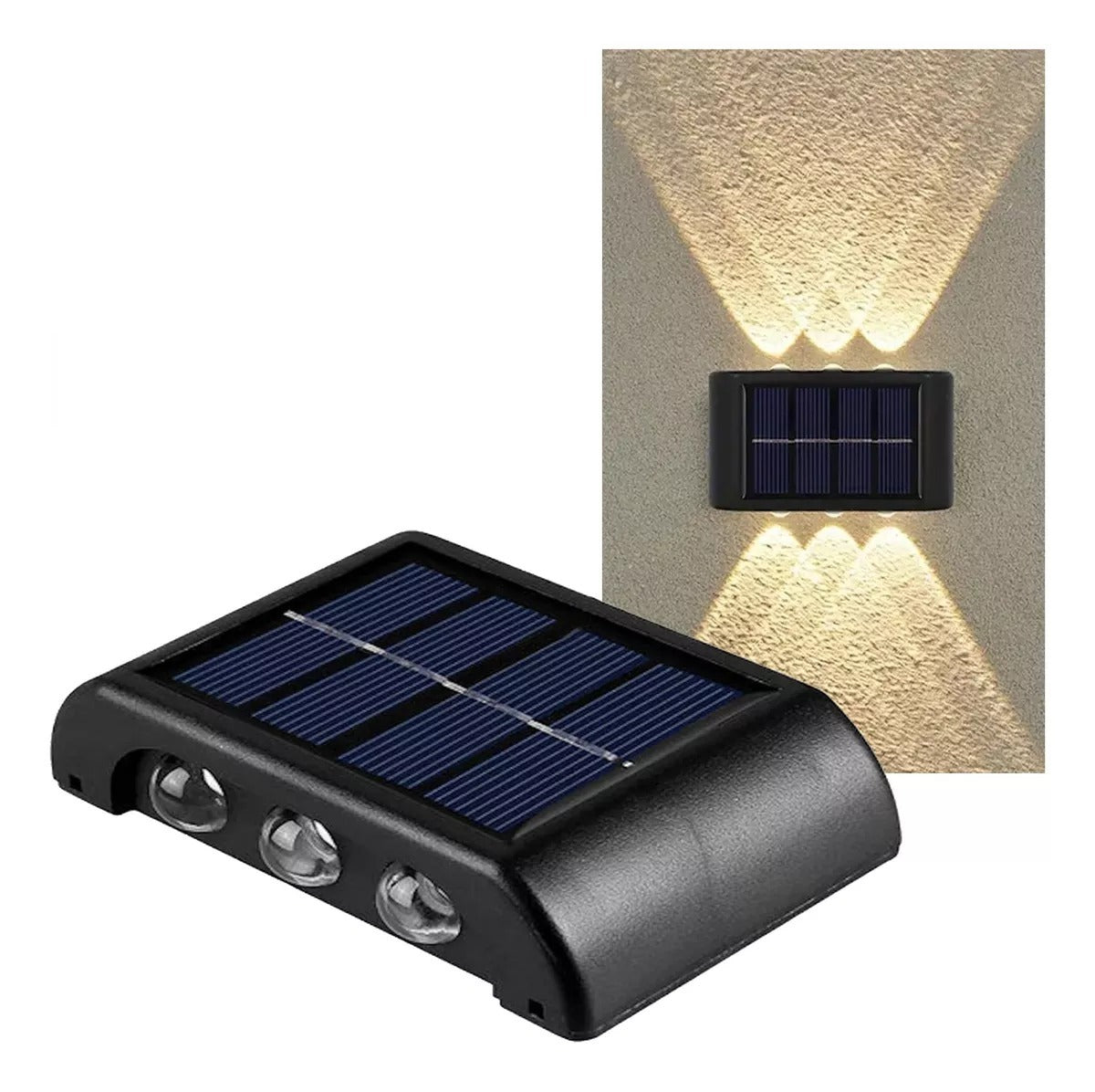 🔋🌅LÁMPARA DE PARED SOLAR LED: DALE UN TOQUE MODERNO Y SOSTENIBLE A TU EXTERIOR CON LUZ SOLAR 🌞💡.